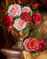 Без бренда «Букет роз в изящной вазе (20шт)» в Воронеже