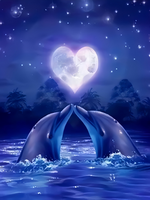 Без бренда «Дельфины под луной вида сердца (20шт)» в Воронеже