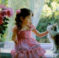 Без бренда «Девочка с кошкой на подоконнике» в Воронеже в интернет-магазине  Без бренда «Девочка с кошкой на подоконнике» в Воронеже