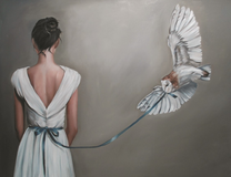 Девушка и белая сова