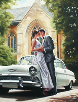 Свадебное фото у автомобиля