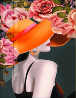 Без бренда «Дама в яркой шляпе и розы» в Воронеже в интернет-магазине  Без бренда «Дама в яркой шляпе и розы» в Воронеже