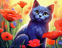 Без бренда «Серый котик и маки» в Воронеже