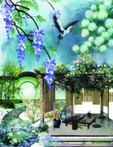 Без бренда «Сад с беседкой, цветами и птицей» в Воронеже