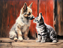 Без бренда «Знакомство котенка и щенка» в Воронеже