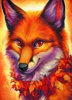 Без бренда «Хитрая лиса с осенним венком» в Воронеже в интернет-магазине  Без бренда «Хитрая лиса с осенним венком» в Воронеже